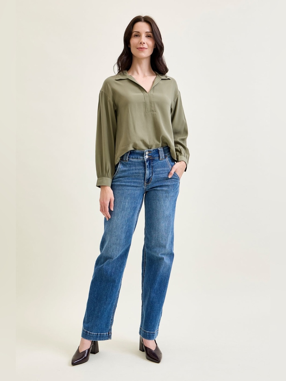 Judy Blue Penny Wide Leg Denim Trouser Size 5/27